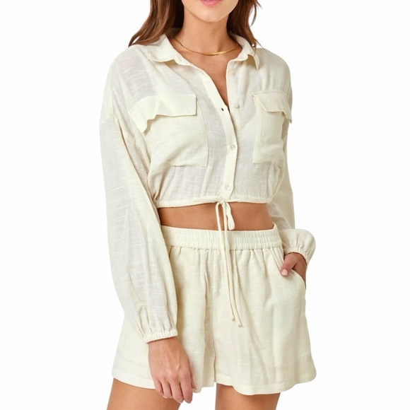 L*SPACE NWT Bora Short in Cream Size L - Picture 1 of 5